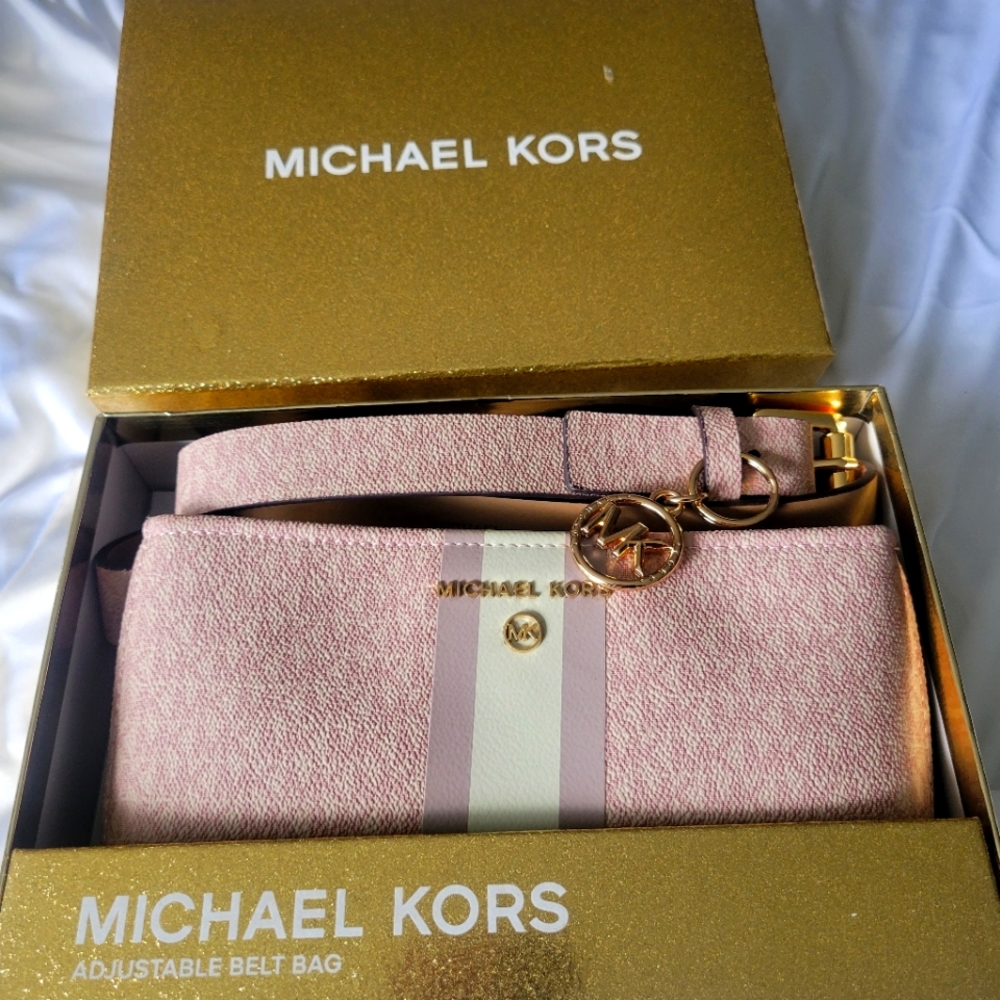 Michael Kors ADJUSTABLE Belt Bag in a gift box, L/XL, NWT